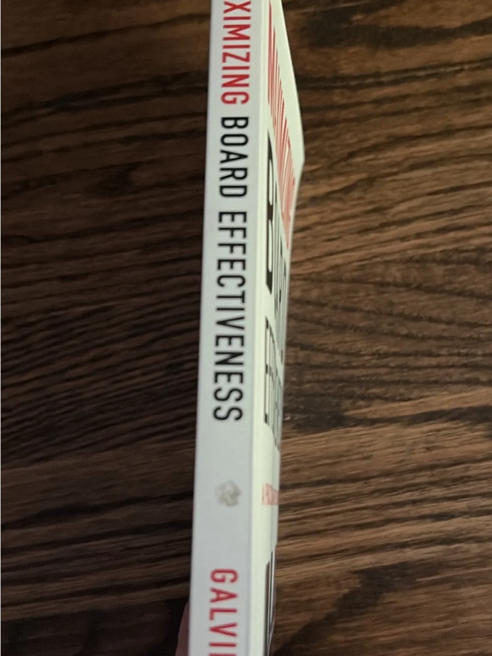 Maximizing Board Effectiveness by - White & Black Cover